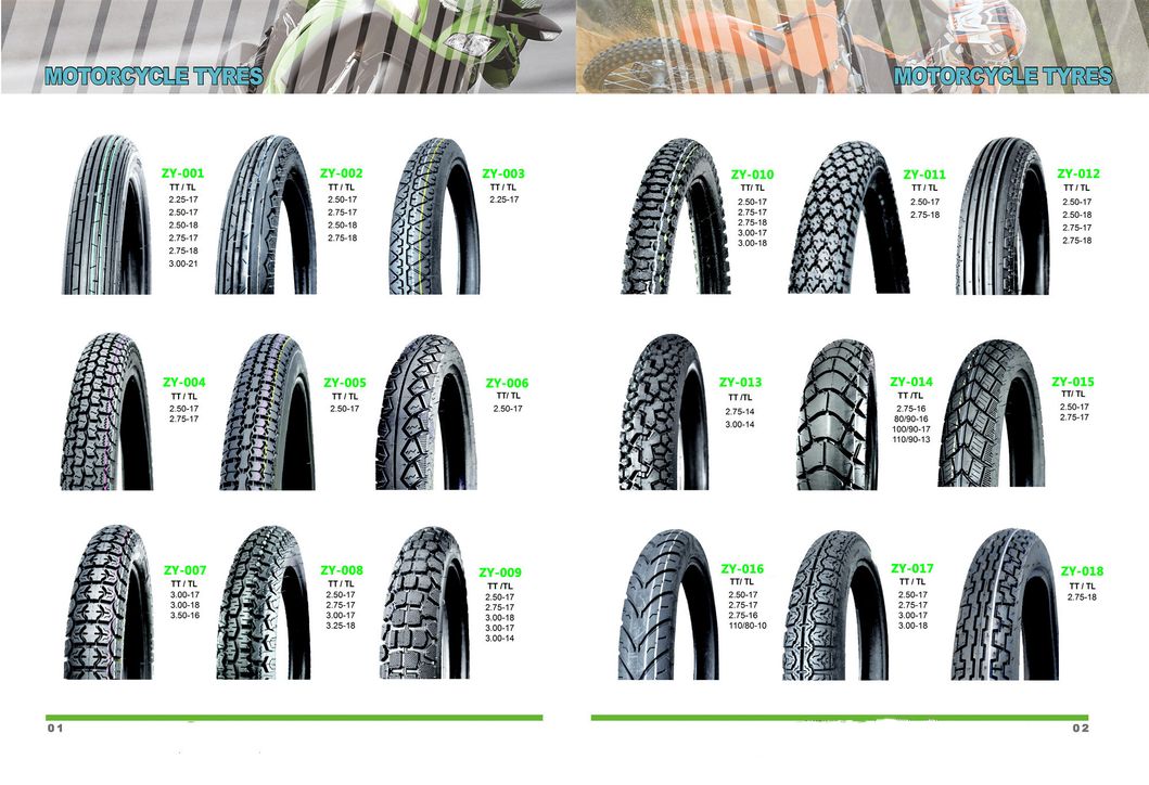 2.50X17 Road Motorcycle Tires and Tubes with High Quality