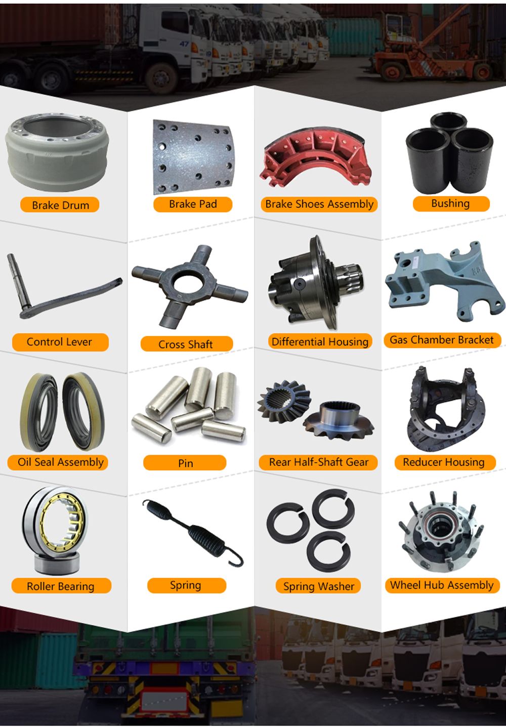 China Heavy Truck HOWO A7 Hohan Golden Prince Sinotruk Hc16 Front/Middle/Rear Axle Parts Q5211016 Pin Truck Parts