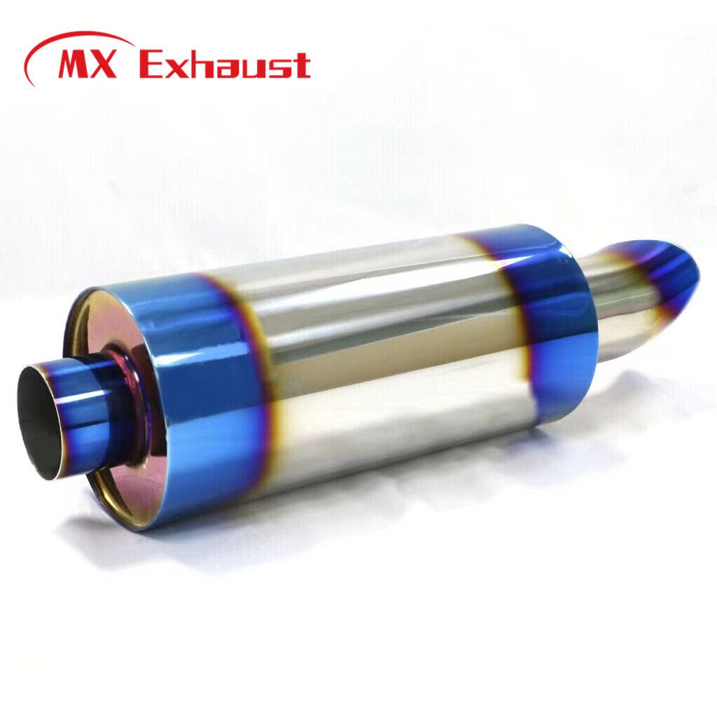 2.5 Inch High Performance Matte Pipe Stainless Steel 304 Duel Outlet Exhaust Muffler