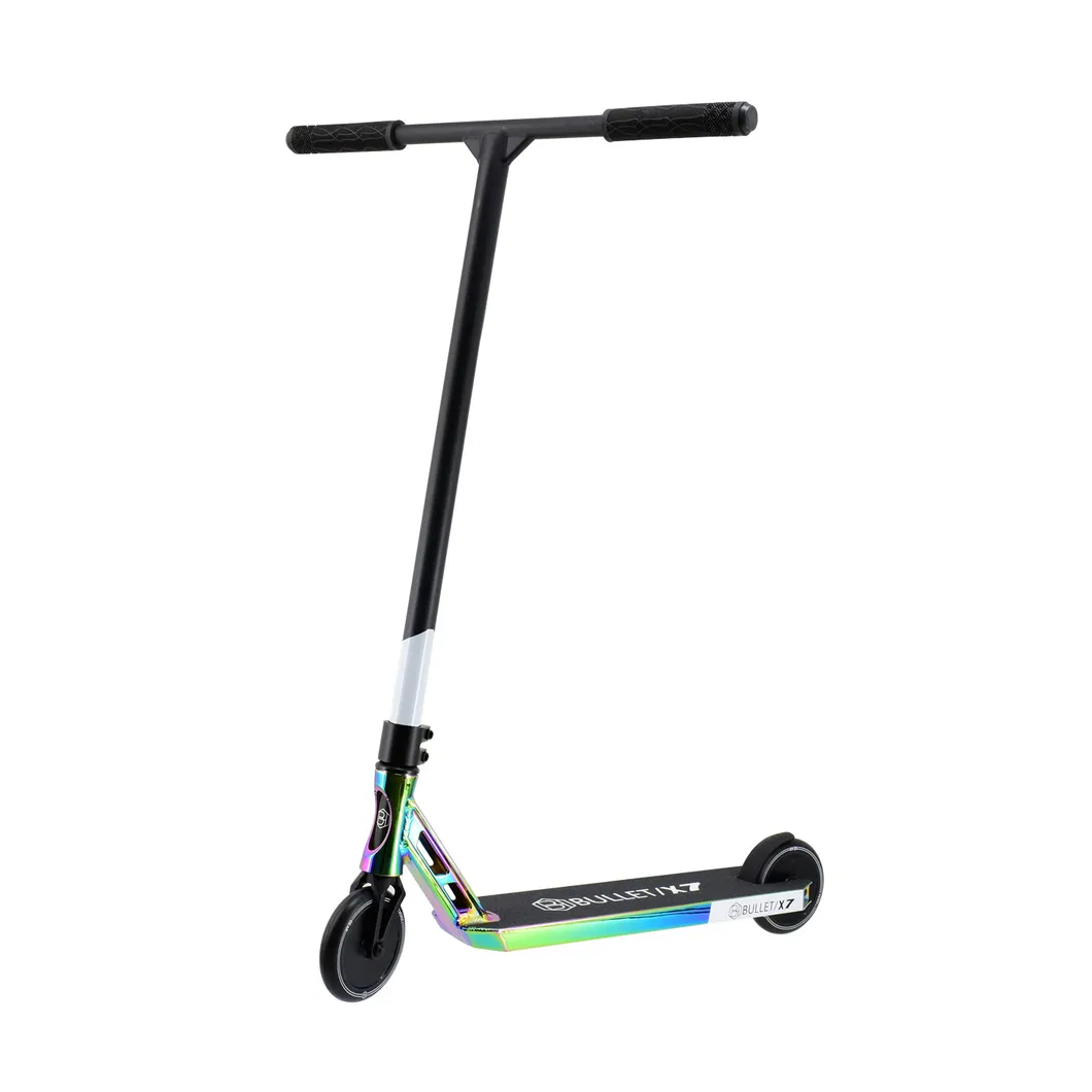 Factory Price OEM/ODM Custom Rainbow Color PRO Scooter Decks Stunt Scs Alloy Fork Kick Scooter &amp; Foot Scooters Two PU Wheels