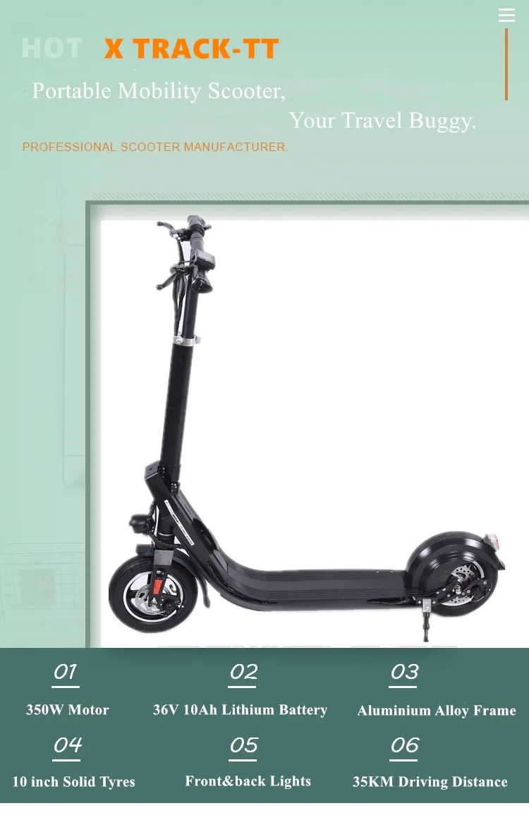 350W Light Folding 2 Wheel Electric Standing Scooter