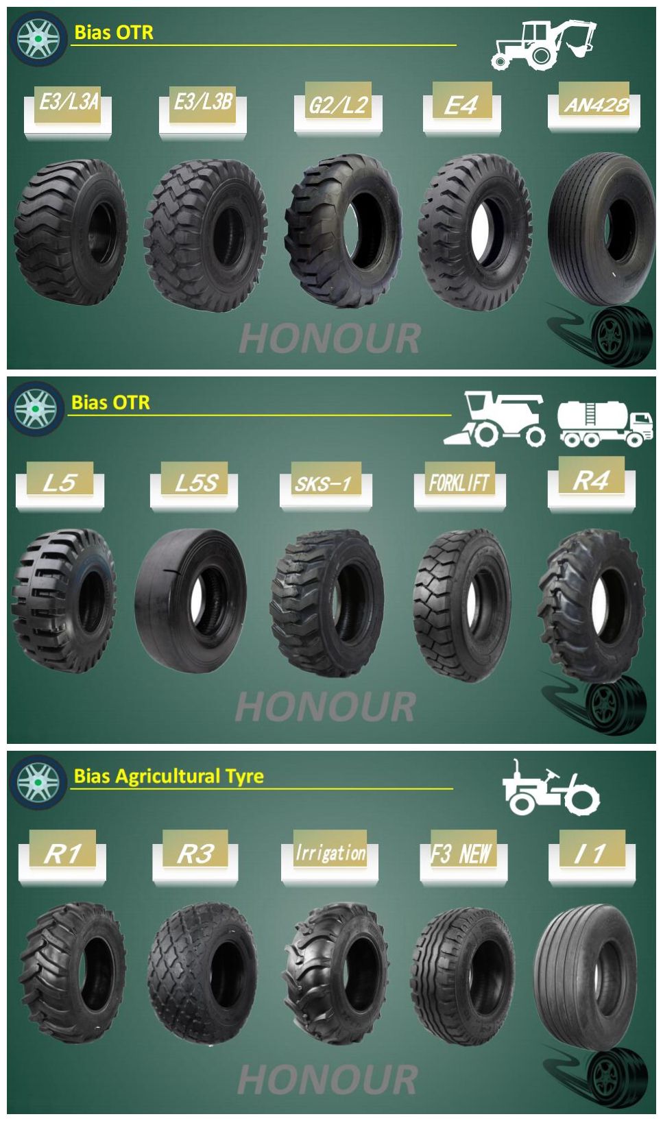 Honour Super Quality Tire 1000-20 Forklift Tyre for Forklift/Steel Work/ Timber Trailer/Slagpot Carrier/Material Handler/Logging Handler