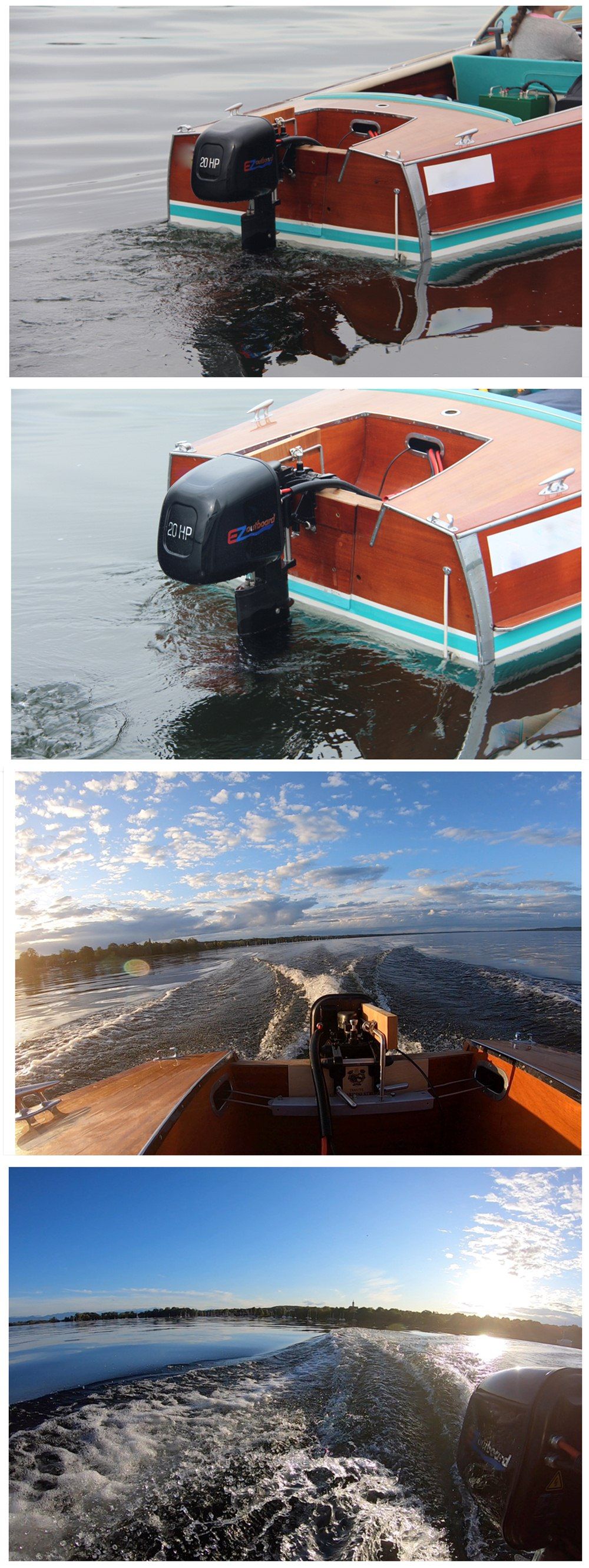 EZ Outboard 20HP Electric Boat Engine Electric Propulsion Outboard for Marine
