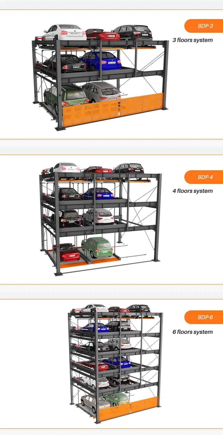 Bdp High End Hydraulic Automated Multi-Level Vertical Car Puzzle Parking