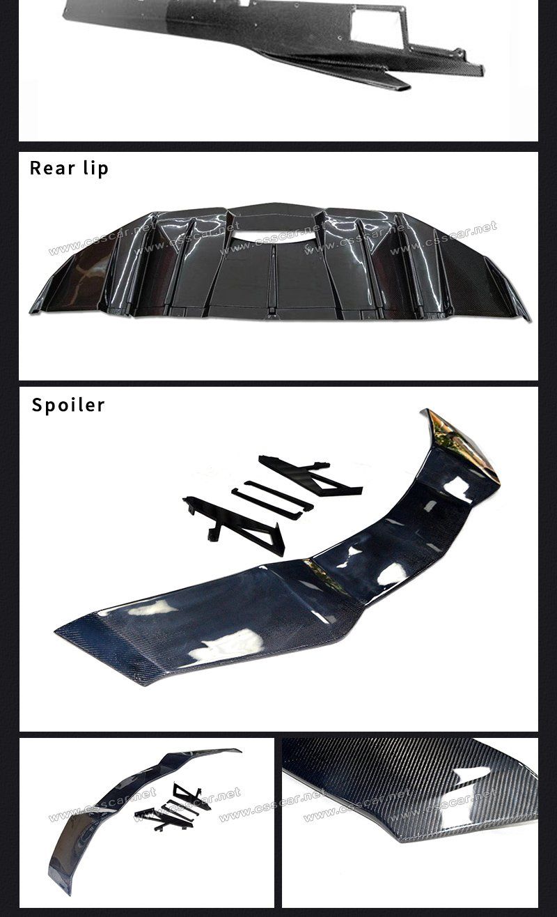 Auto Parts CF Front Lip Rear Diffuser Spoilers Body Kit for Lamborghini Aventador Lp700 Upgrade to Rz Style