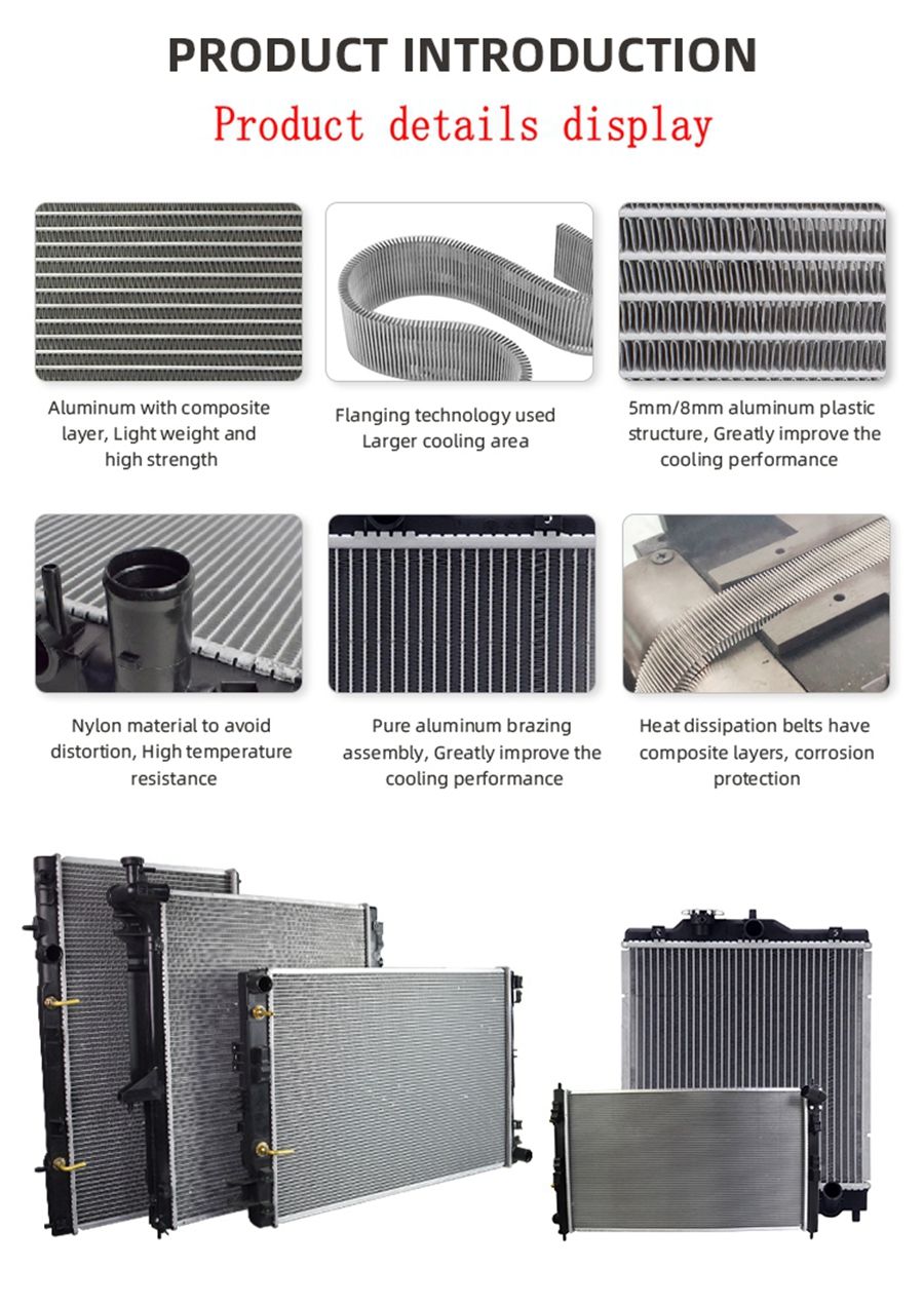 OEM 5001873317 7420809769 63783 Tractor Parts Aluminum Truck Radiator for Re-Nault Midlum Truck