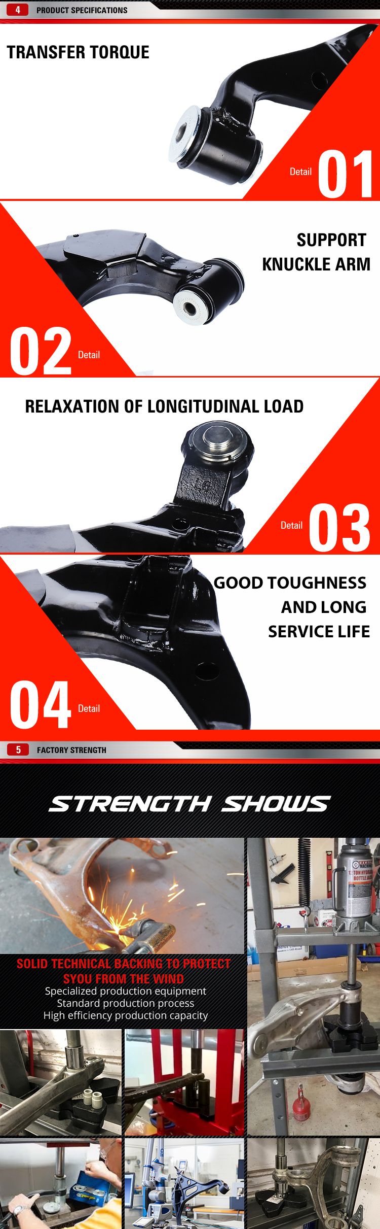 Auto Spare Parts Control Arm Suspenion for Suzuki Grand Vitara &prime;06-&prime;09 (45202-78K00)