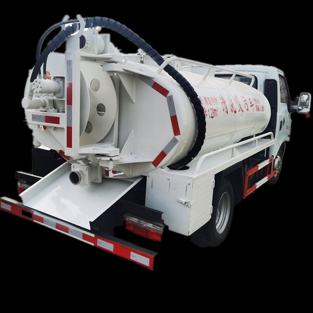 2t DFAC Mini Septic Tank Trucks Combined Sewer Jetting and Vacuum Trucks Jet Suction Trucks Clean Water Tank 1m3 Sewage Tank 1m3