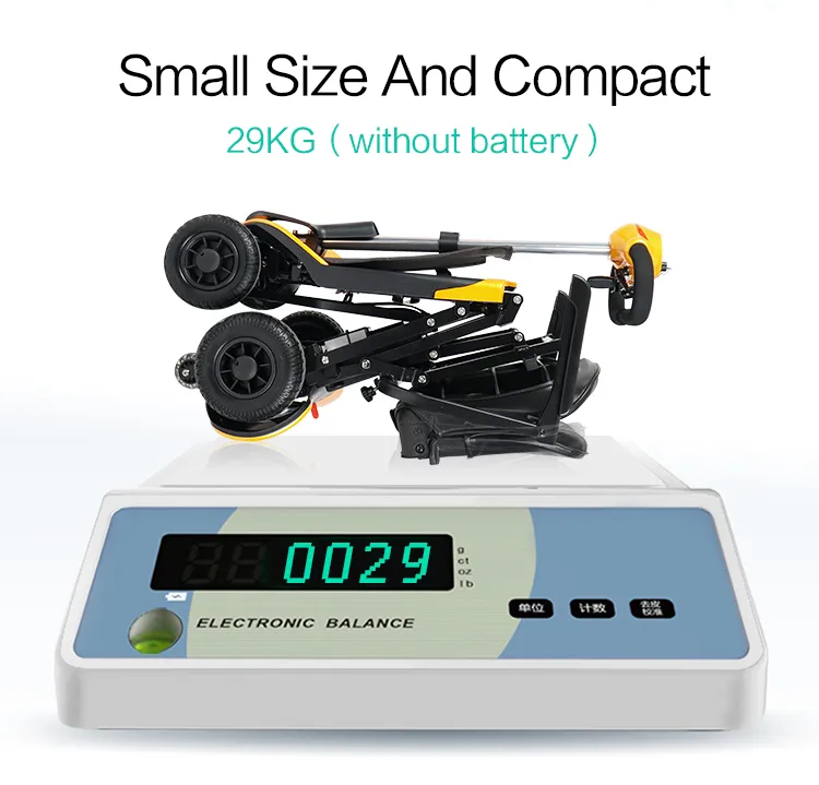 CE Approved 4-Wheel Portable Folding Mobility Scooter for Elderly