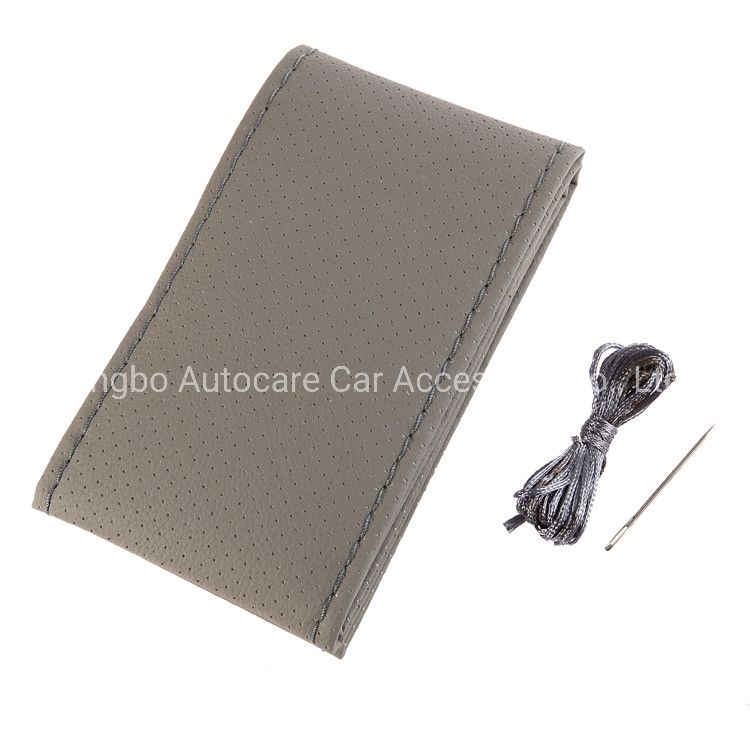 PU Leather Sewing Steering Wheel Cover Cheap Price DIY Leather Sewing Steering Wheel Cover