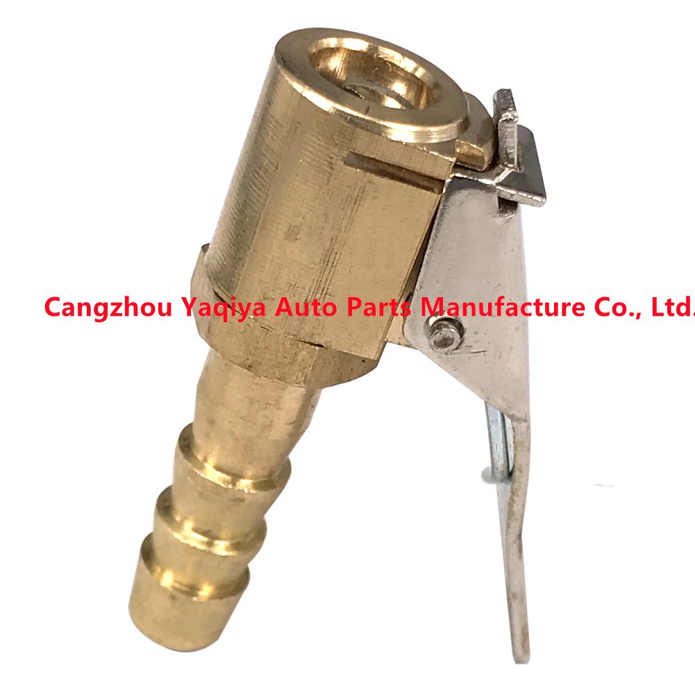Brass Air Chuck Closed Flow Tire Chuck Lock on Tire Inflator Chuck with Clip