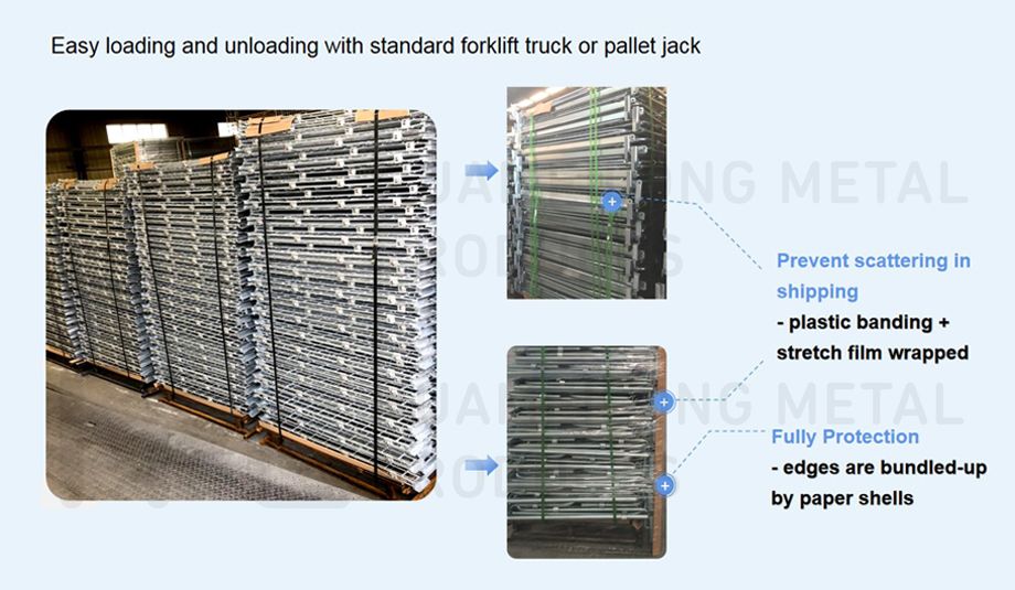 Customized Welded Warehouse Storage Transport Stackable Wire Mesh Pallet Cage