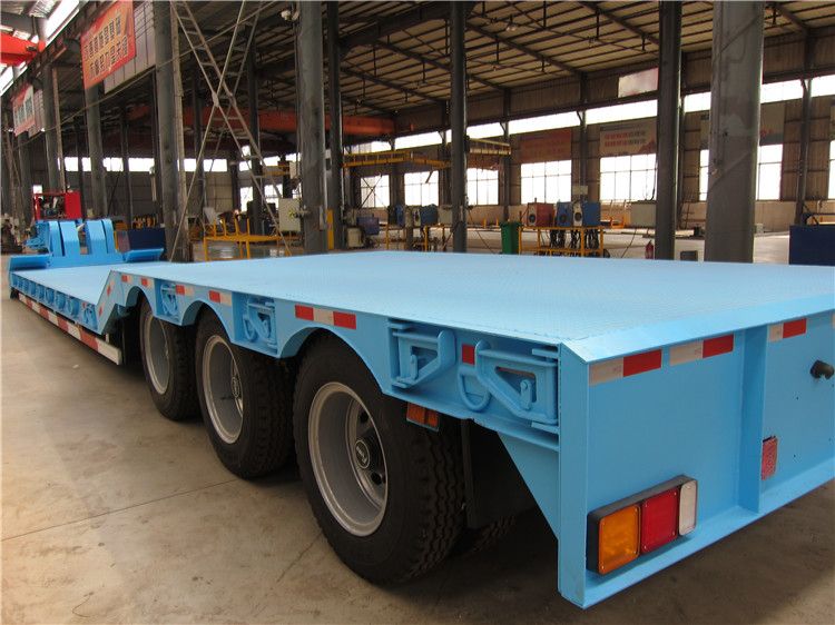 Heavy Duty Machine Detachable Transport Lowbed Goose Neck Semi Trailer