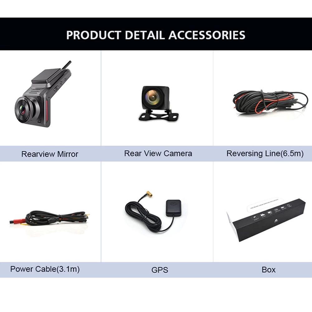 Logger Dashcam with Rearview Camera Rearview Mirror Tachograph Reverse FHD 1080P 4G WiFi Car DVR GPS for Fleet Vehicle Management