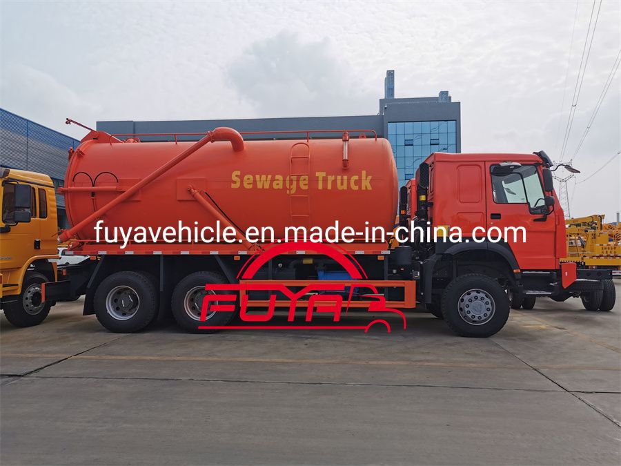 HOWO 6X6 20m3 Sewage Suction Truck for Oil Field