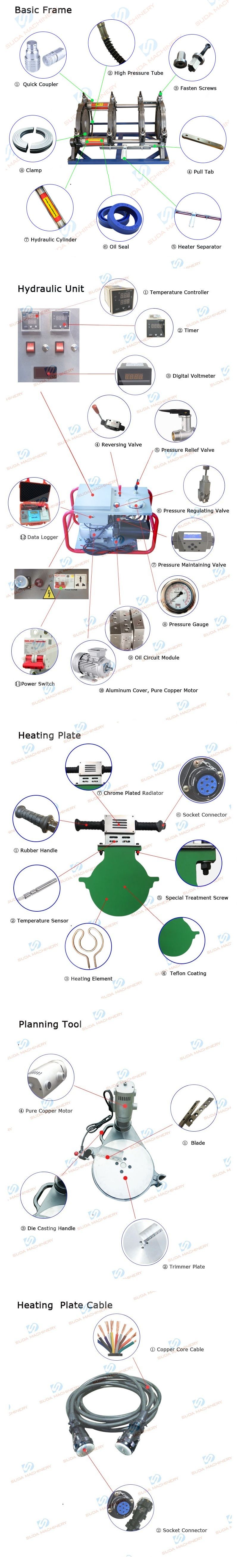 90-355mm HDPE Butt Welding Machine/Butt Fusion Jointing Machine/Butt Welder