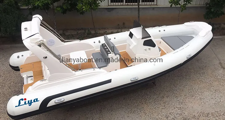 Liya 25feet High Speed Boat Inflatable Boat Rubber with Motor Sale