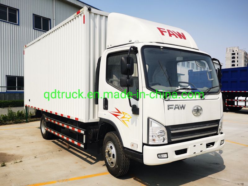 3~5 tons Strong durable FAW Tiger V light closed box truck