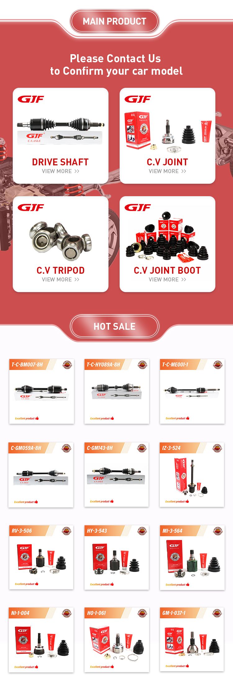 Gjf Auto Spare Parts Wholesale Shaft Drive Front Drive Shaft Axle Shaft for Volvo Xc90 2.5 -2006- C-Vo040A-8h