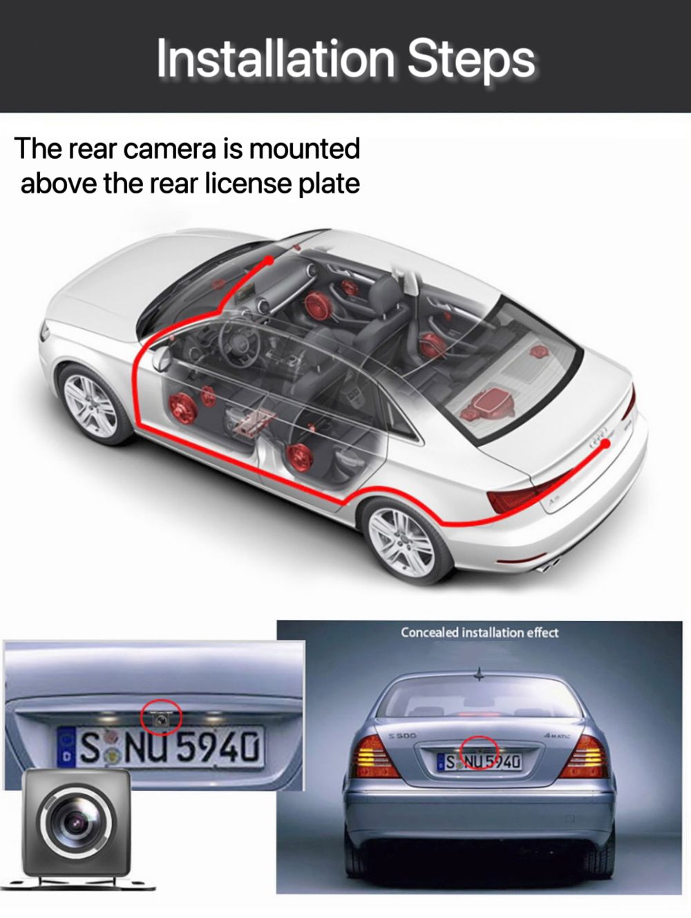 Car Black Box 9.66 Inch Rearview Full 1080P Touch Screen 1080P WiFi GPS Dashcam Video Recorder Car Camera
