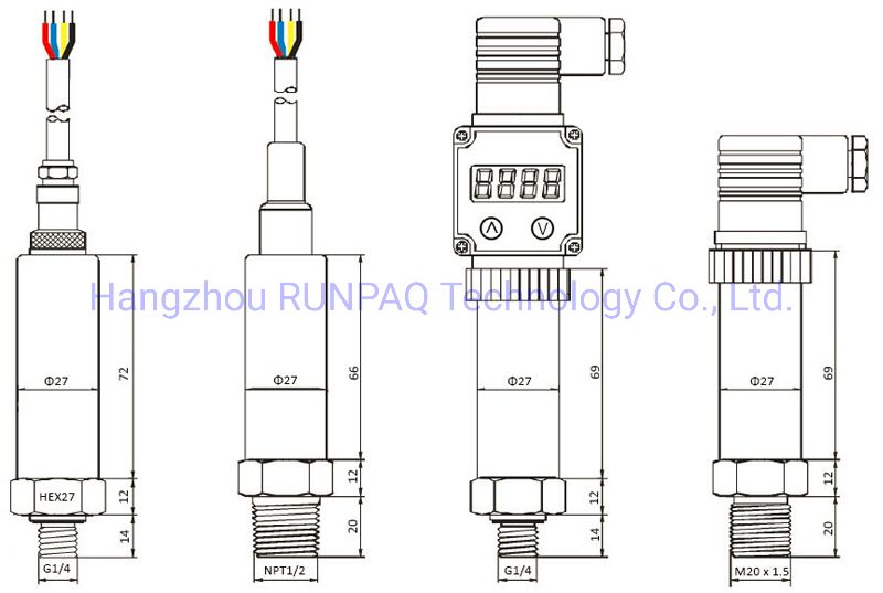 Absolute Pressure Transmitter Piezoresistive Silicon Die Pressure Sensor for Atmospheric Measurement