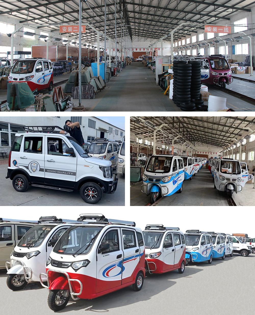 Pickup Style Electric Car with Air Conditioner and 3.5kw Motor