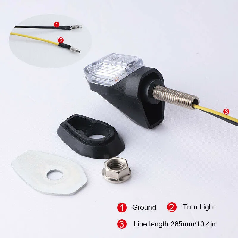 Universal Motorcycle Mini LED Amber Turn Bike Signal Indicator Blinker Lights