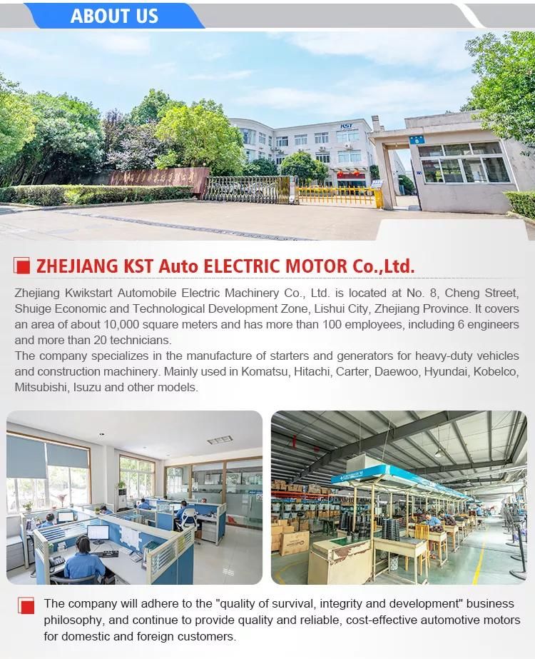 Excavator Starter Auto Parts 24V 3.2kw for HD512 Engineering Car