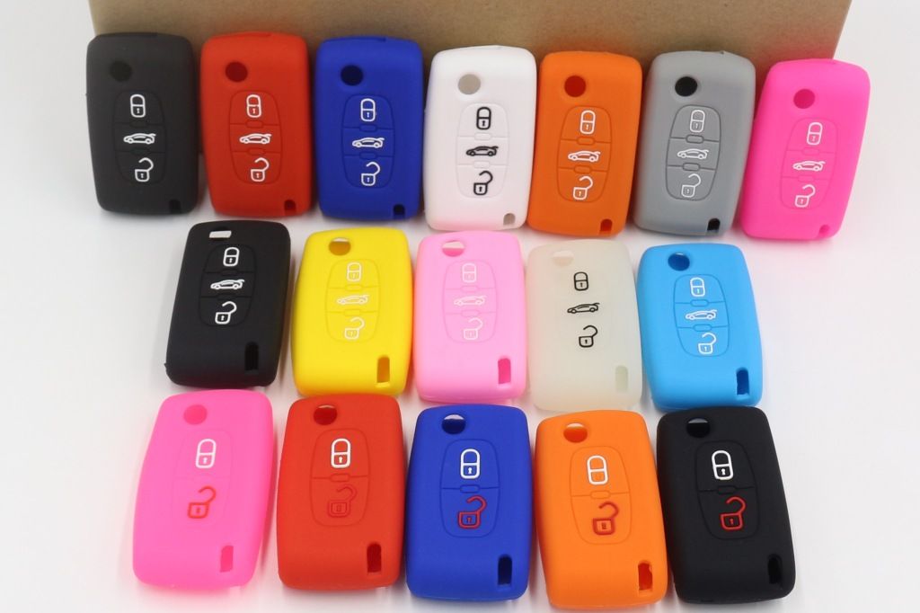 Soft Rubber Car Key Case Cover for P Eugeot Universal