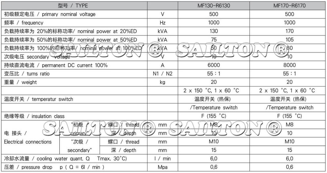 Resistance Welder Water Cooling Chink Welding Machine Transformer