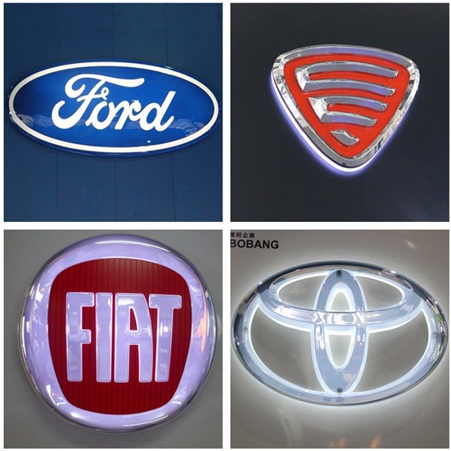LED Acrylic Waterproof LED Sign Car Logo