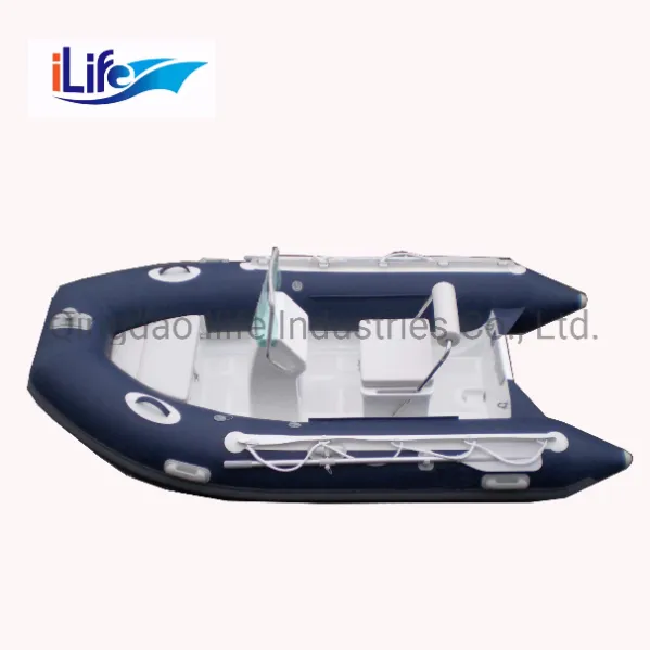 Ilife (CE) 10.8FT 330cm 4 Persons Inflatable Best Fiberglass Rigid Hull Fishing Rescue Rib Boat for Sale