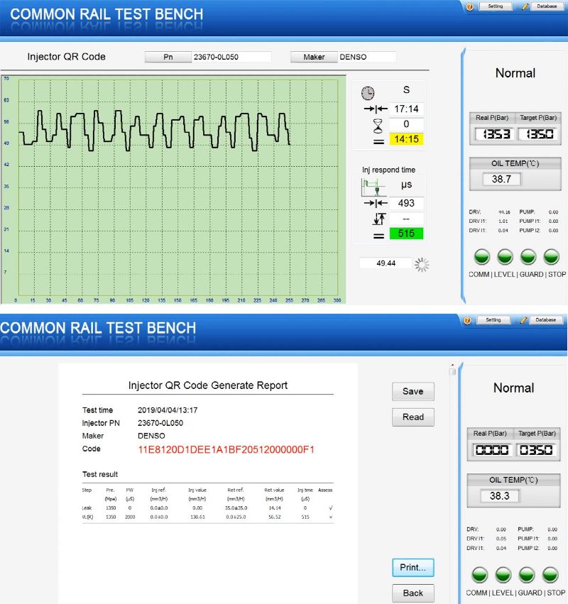 Diagnosis Coding Machine Common Rail Injector Testing Machine Test Bench