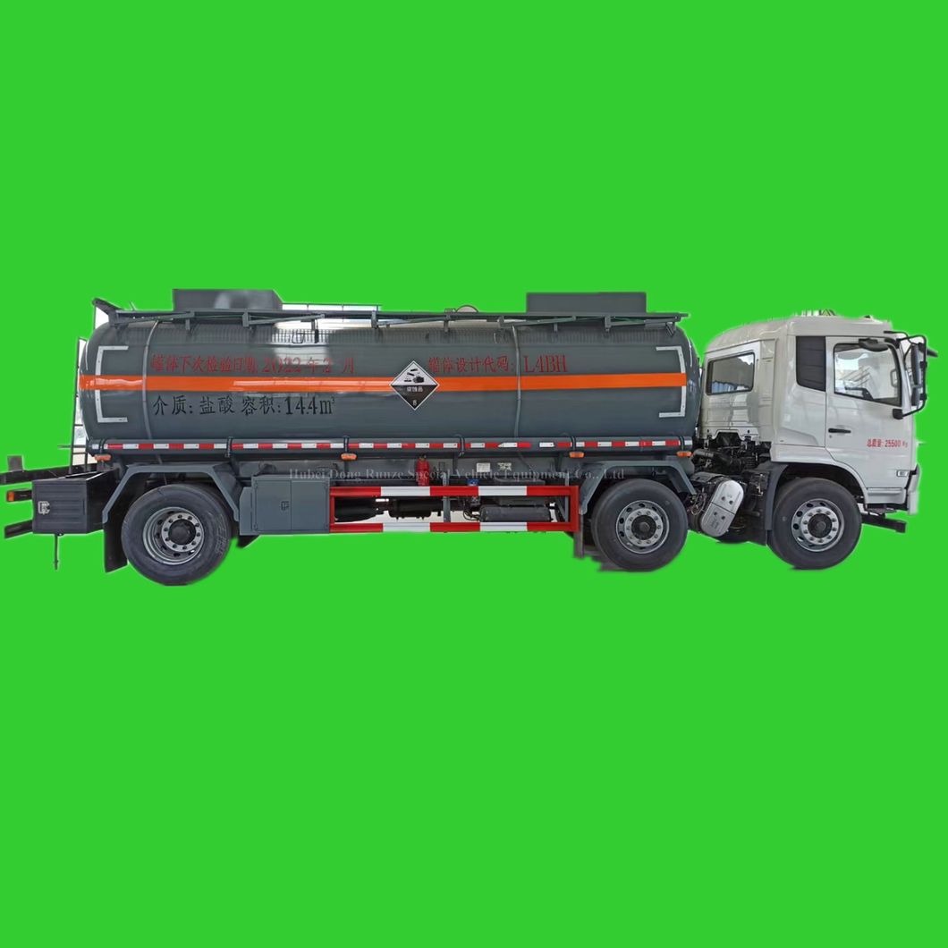 Customizing Hydrochloric Acid Transporter Tanker (Truck To Carry HCl Steel Lined LLDPE Tank 14400Liters Without Chassis)