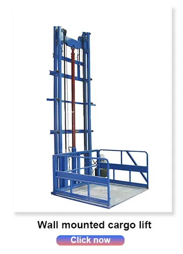 Juxin Two Door Hydraulic Vertical Cargo Lift Elevator Mezzanine Goods Lifter Warehouse Freight Elevator