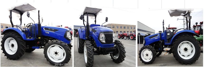 70HP 4*4 Tractor Agricultural Machinery, Cheap China Tractor with Front End Loader