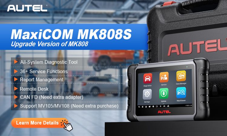 2022 Professional Original Autel Maxicom Mk808s Mk808 Car Diagnostic Tool