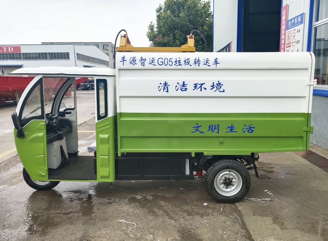 Pure Electric Bins Hydraulic Lifter Garbage Collector Automatic Dump Transport Truck