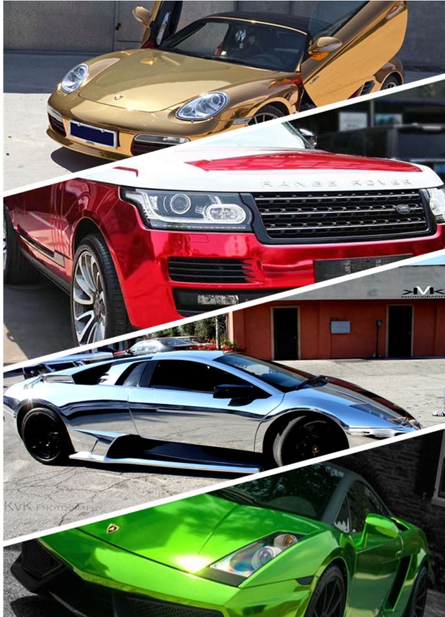 High Quality Factory Price Stretchable Metallic Glossy Chrome Film Car Wrap