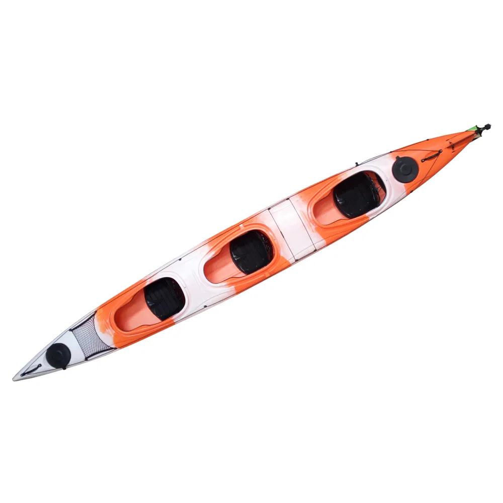 Suppliers Sell Economical 18.3-Foot Three Seat Tourist Paddle Driven Fishing Plastic Kayak