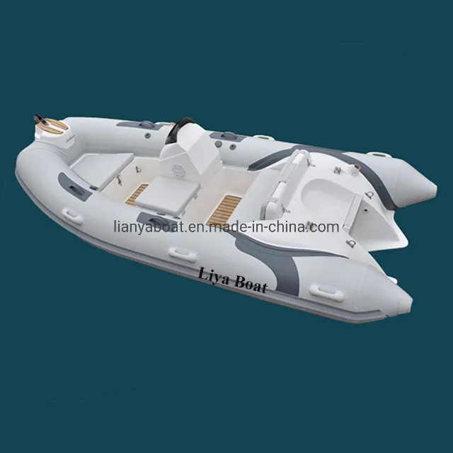 Liya Rib Boat 380 Small Hypalon Rigid Hull Fiberglass Inflatable Rib Boat for Sale