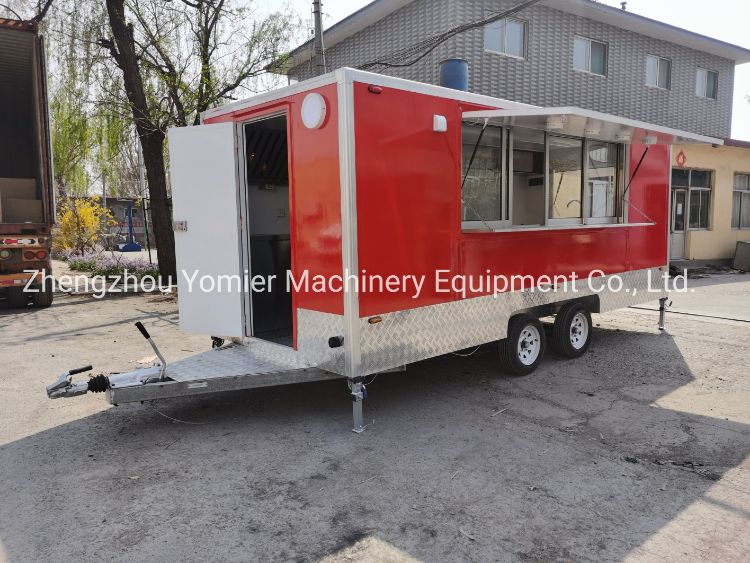 Street Mobile Gas Griddle Fryer Burger Food Vending Cart