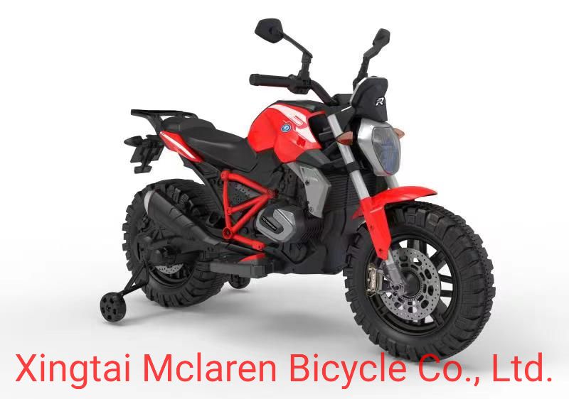 Hotsale Kids Toy Gift Multifunctional Music Electric Motorcycle with Training Wheels Soft Seat