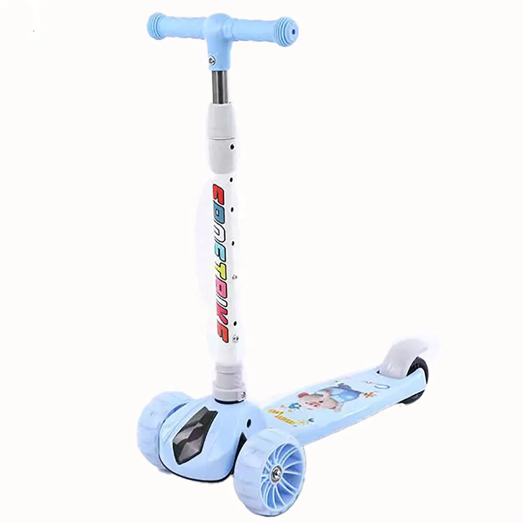 Wholesale Cheap Foldable Kids Scooter with Music Hot Selling Folding Children Scooter with Flash Lights New 3 Wheel Baby Scooter
