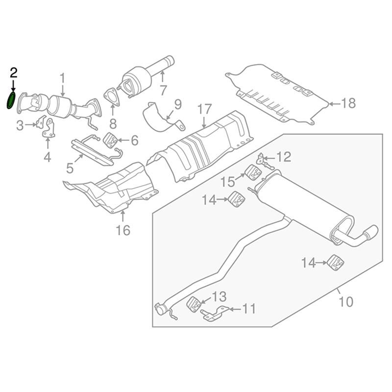 Genuine Range Rover Evoque 2.0 Diesel Turbo Seal Gasket Lr025110