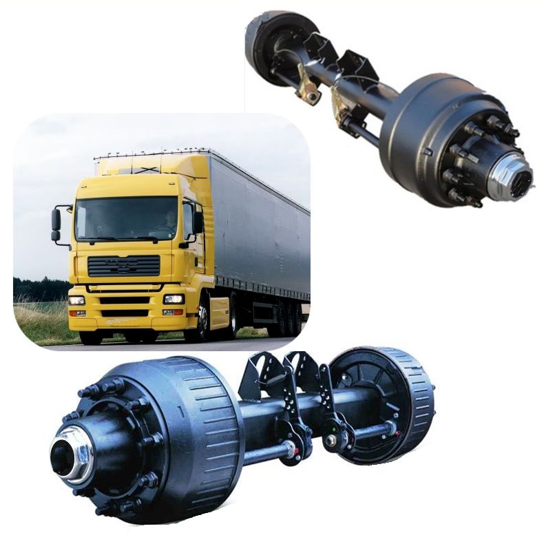 14t Inboard Germany Type Axle Built-in Brake Drum Axle Trailer Axle