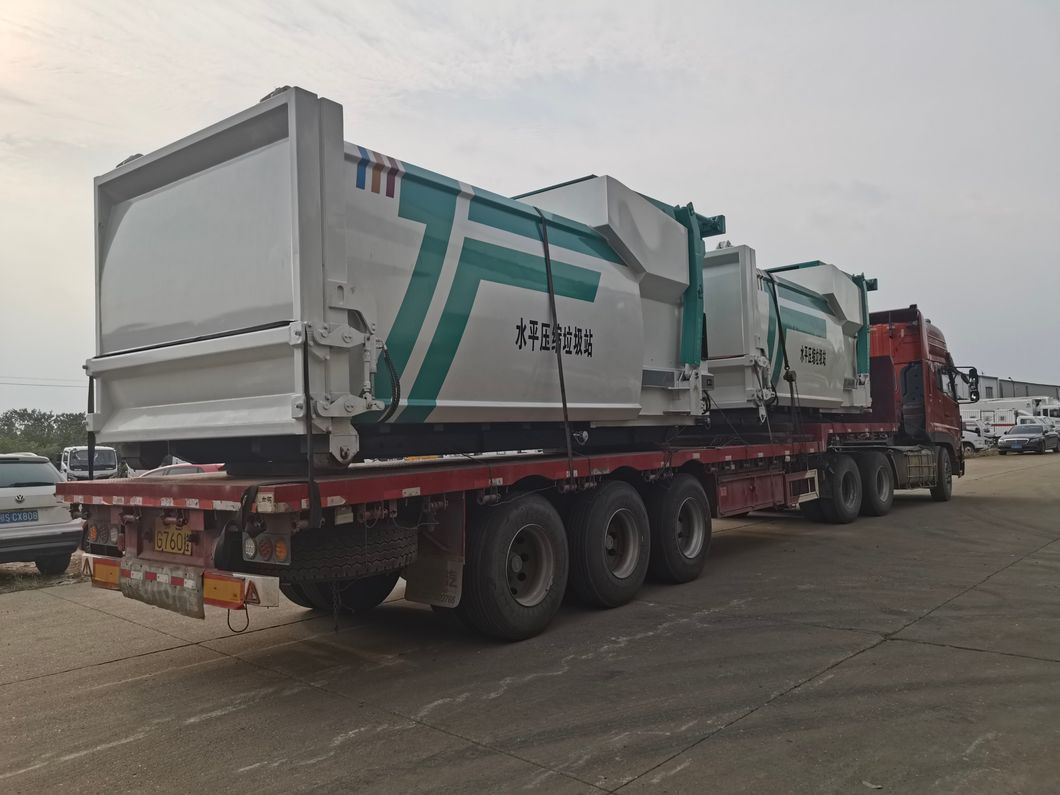 Customized 4X2 Mobile Garbage Compactor Station Truck Hook Arm Rubbish Truck New