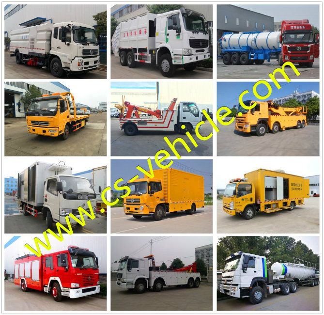 Diesel Engine 4*2 8m3 8 Tons 8cbm Hook Lift Container Garbage Truck