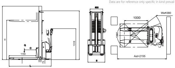 1.5 Ton Walkie Pallet Jack Stacker