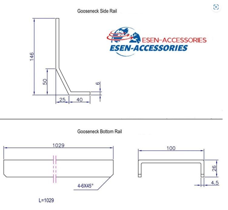 High Quality Container Accessories Steel Gooseneck Beam